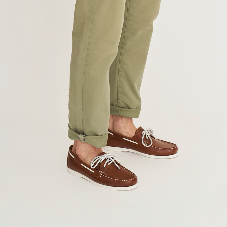 Eidfjord Men - Boat shoes - Leather - Brown MV