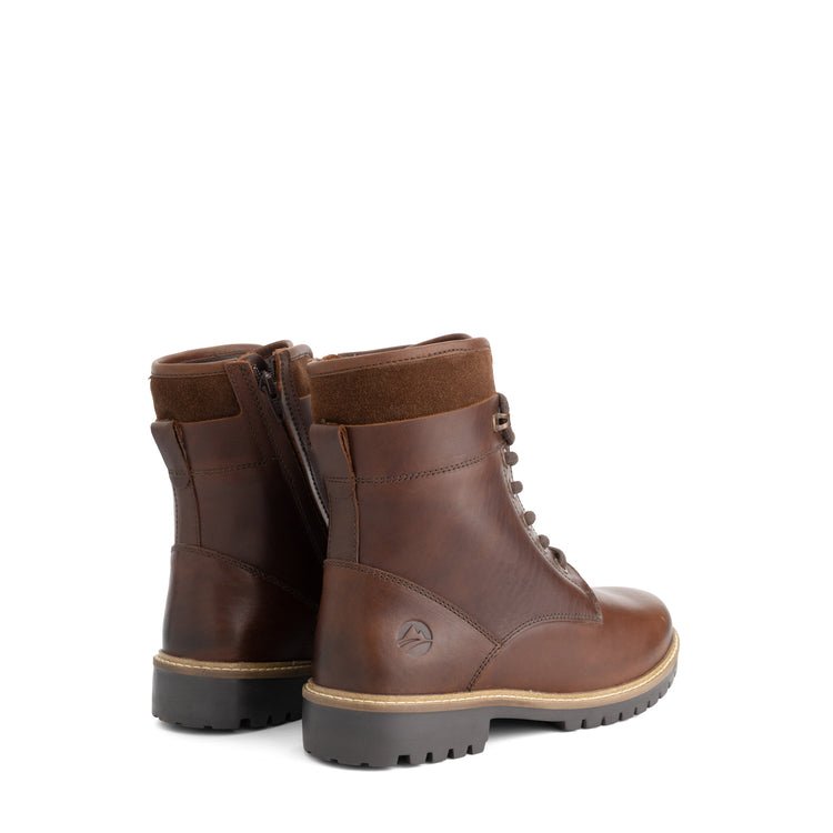 Langdets Men - Lace-up boots - Wool-lined - Dark brown BD