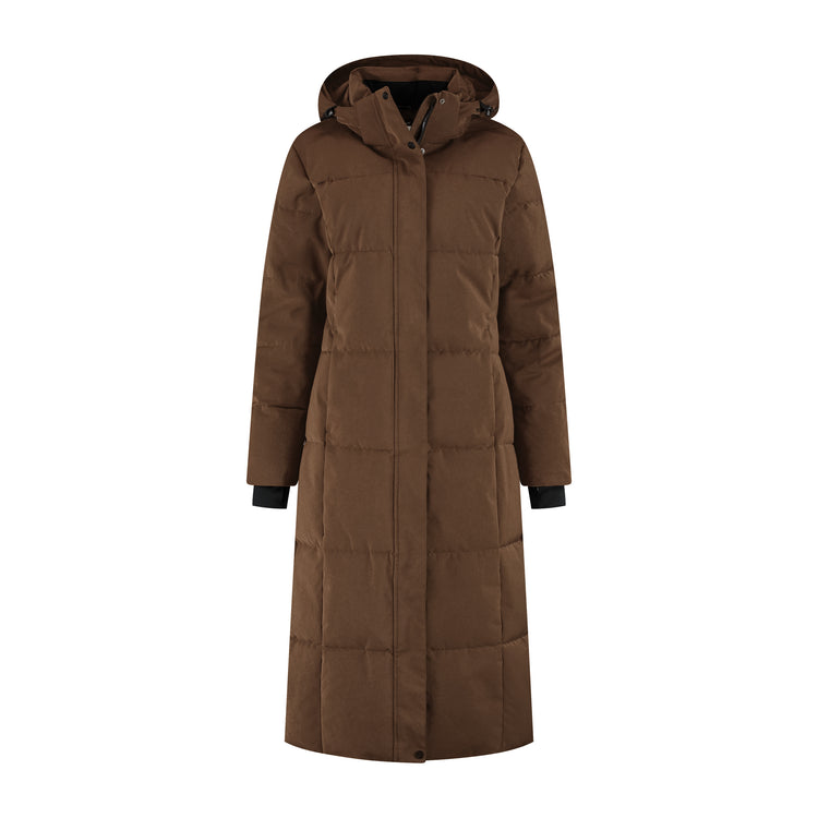 Andels Women - Puffer Winter Jacket - Waterproof - Dark Brown F