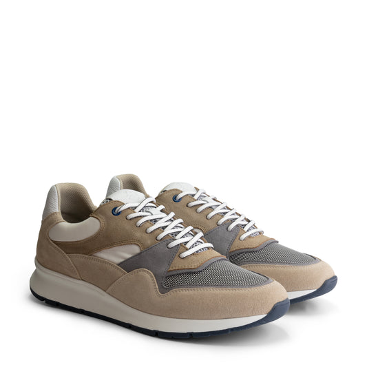 Ledbury Men - Sneakers - Leather and canvas - Sand FRD