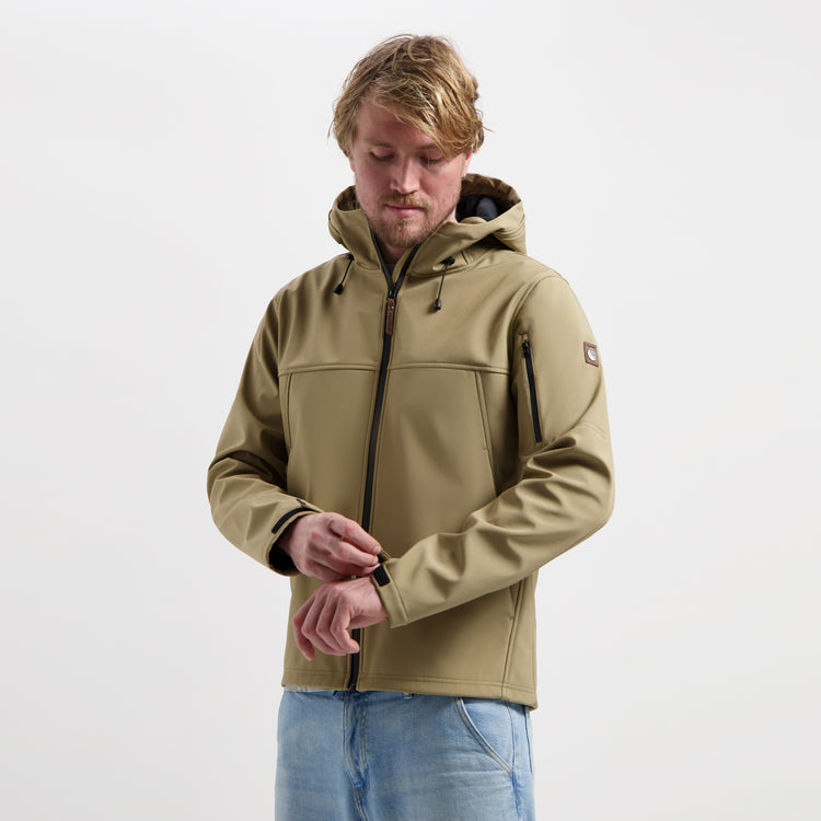 Stian - Waterproof softshell jacket - Men - Brown MV