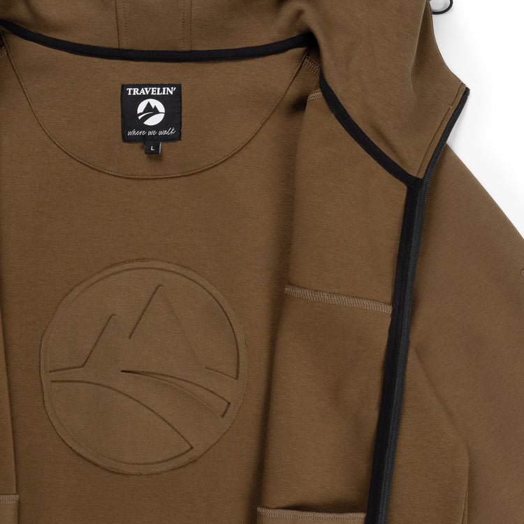 Steffen Men - Hooded Cardigan - Sweat - Brown DCI