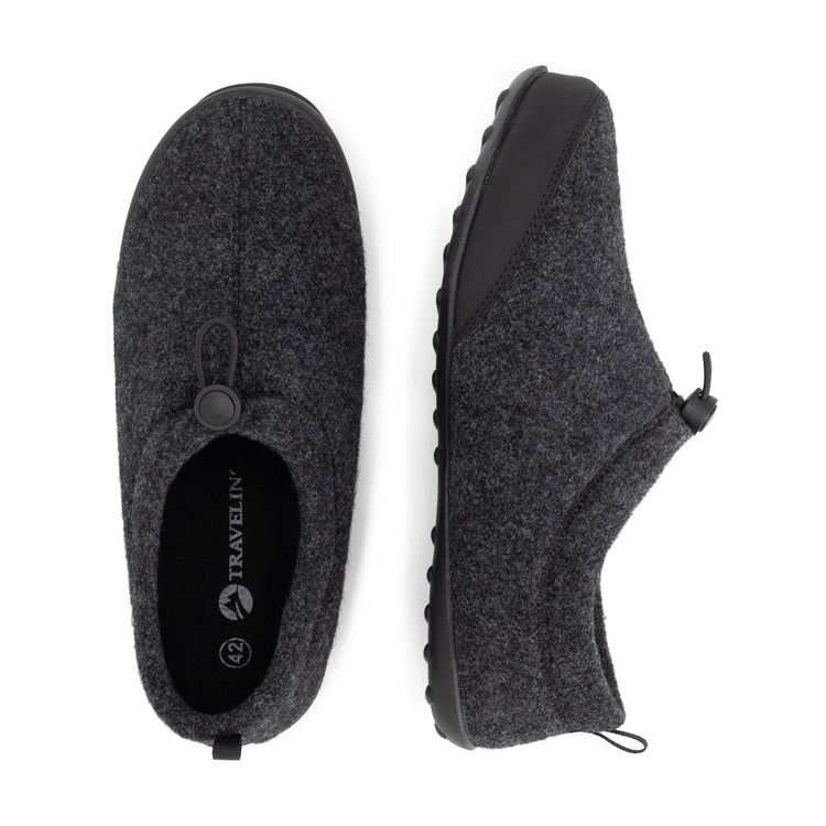 Back2Home Men - House slippers - Wool - Dark grey UPD
