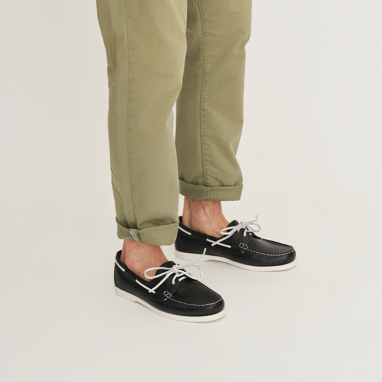 Eidfjord Men - Boat shoes - Leather - Navy MV