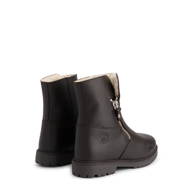 Vaerum Women - Ankle boots - Wool-lined - Dark brown BD