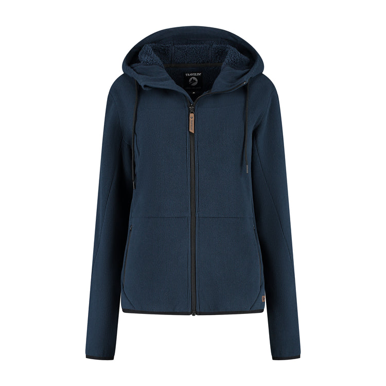 Kirsten Women - Hooded Cardigan - Fleece - Navy F