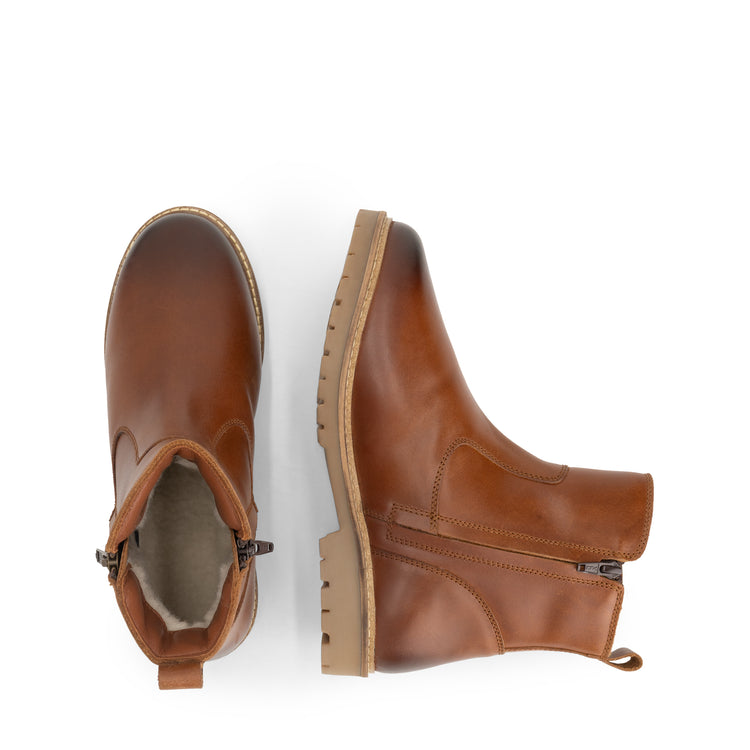 Bronderslev Women - Ankle Boots - Wool-Lined - Cognac UPD