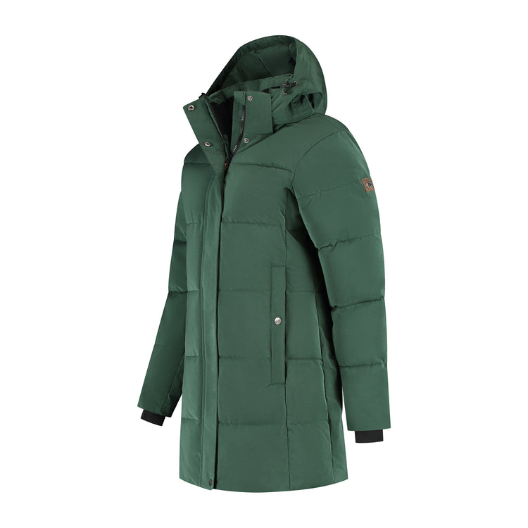 Rissne Women - Puffer jacket - Water-resistant - Dark green FL