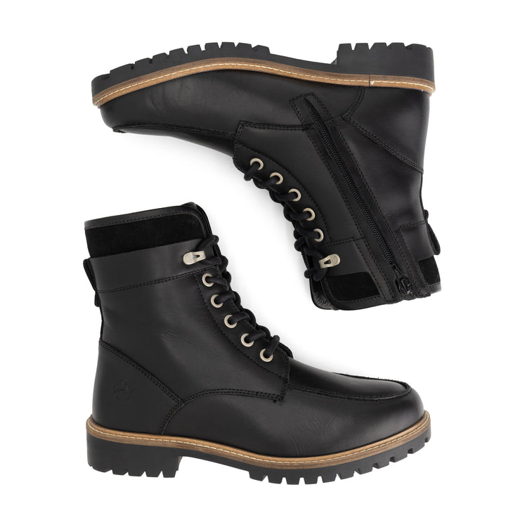 Langstrand Men - Lace-up boots - Wool-lined - Black UPD