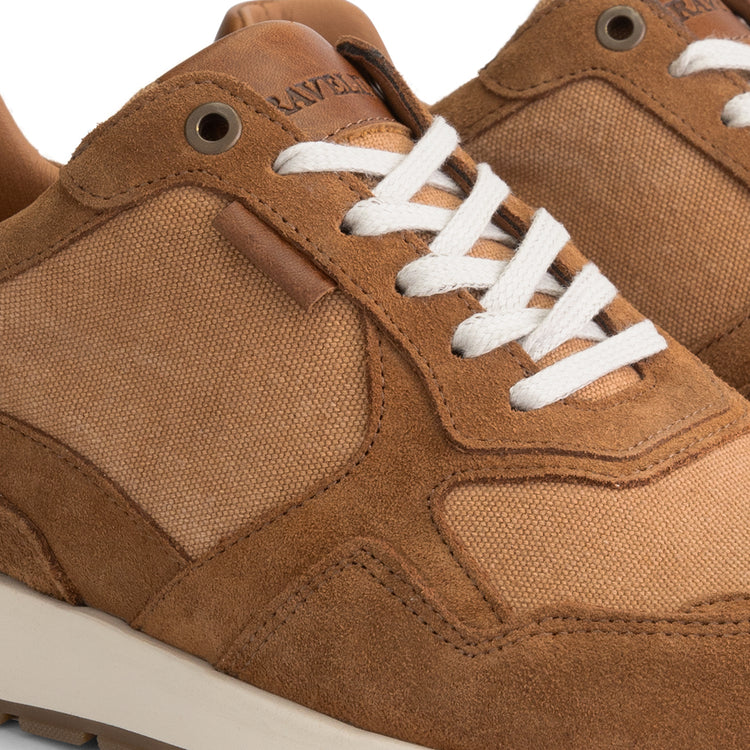 Newberry Men - Sneakers - Canvas and suede - Cognac DFW