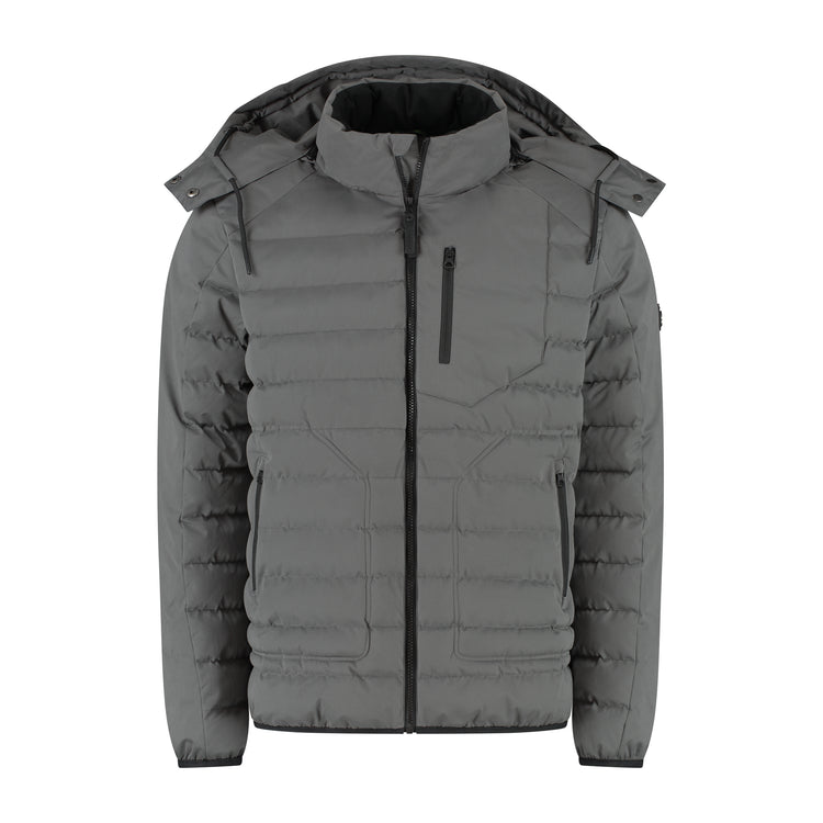 Solveig Men - Puffer Winter Jacket - Waterproof - Grey F