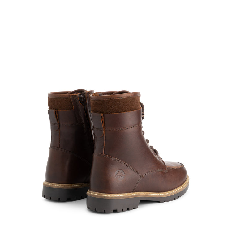 Tronstad Women - Lace-up boots - Wool-lined - Dark brown BD