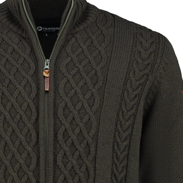 Jaali Men - Knitted cardigan - Green DCB