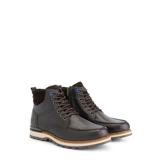 Levring Men - Lace-up boots - Wool-lined - Brown FRD