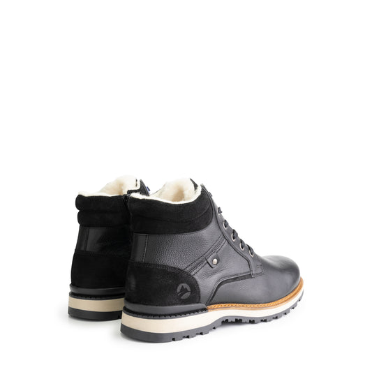 Sundby Men - Lace-up boots - Wool-lined - Black BD