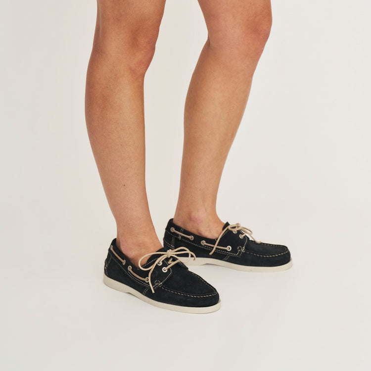 Kajaani Women - Boat shoes - Suede - Navy MV