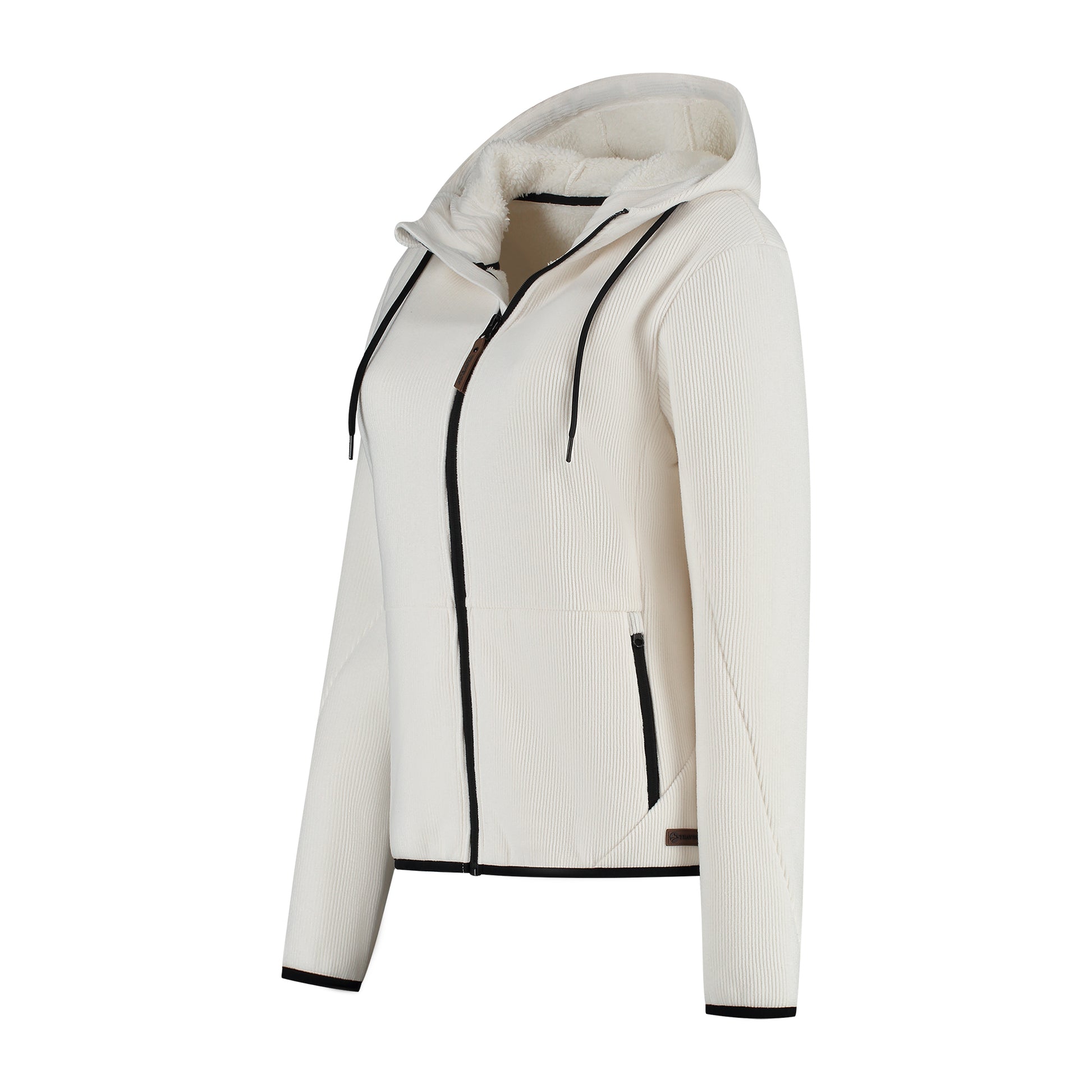 Kirsten Women - Hooded Cardigan - Fleece - Off white FL