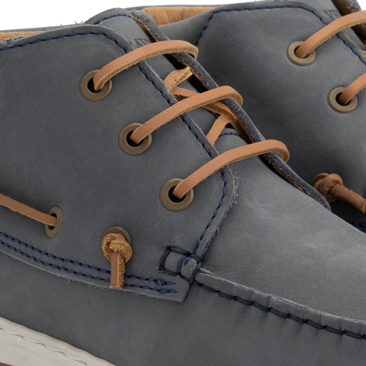 Maenporth Women - Mid lace-up shoes - Leather - Blue DFW