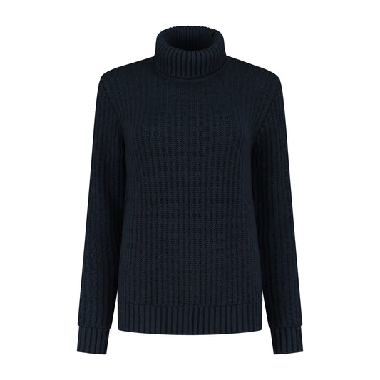 Turtleneck Boda Women - Knitted jumper - Navy F