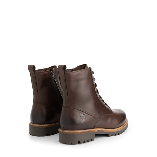 Kvaloya Men - Lace-up boots - Leather - Dark brown BD
