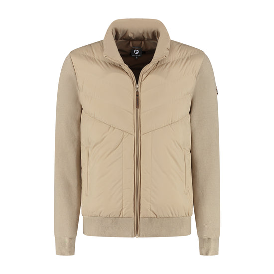 Damian Men - Outdoor cardigan - Padded - Sand F