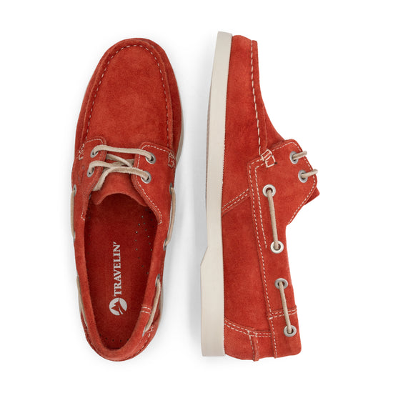 Penzance Women - Boat shoes - Suede - Red UPD