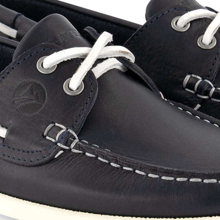 Exmouth Women - Boat shoes - Leather - Blue DFW