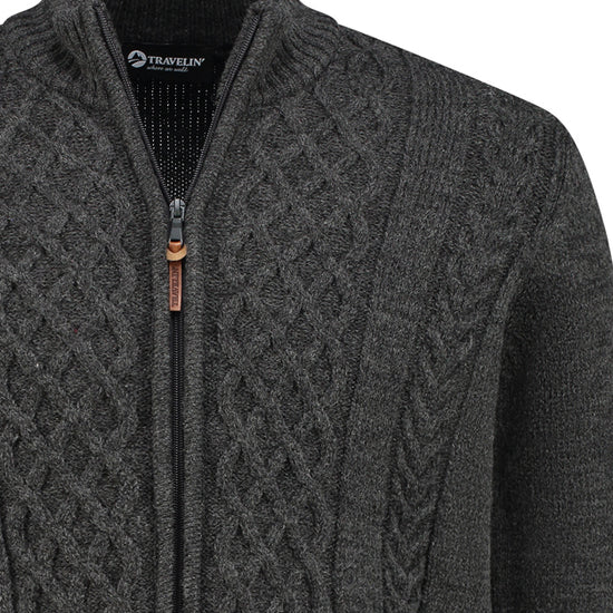 Jaali Men - Knitted cardigan - Dark antracite DCB