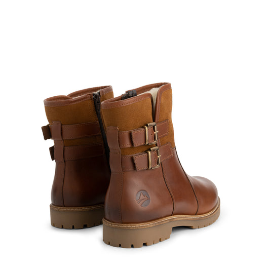Elva Women - Ankle boots - Wool-lined - Cognac BD