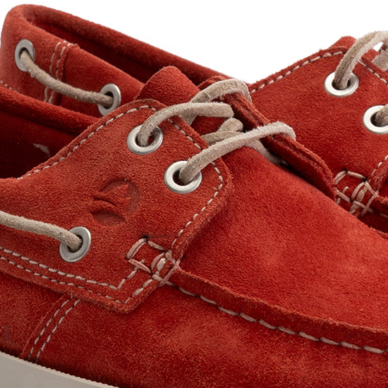 Penzance Women - Boat shoes - Suede - Red DFW