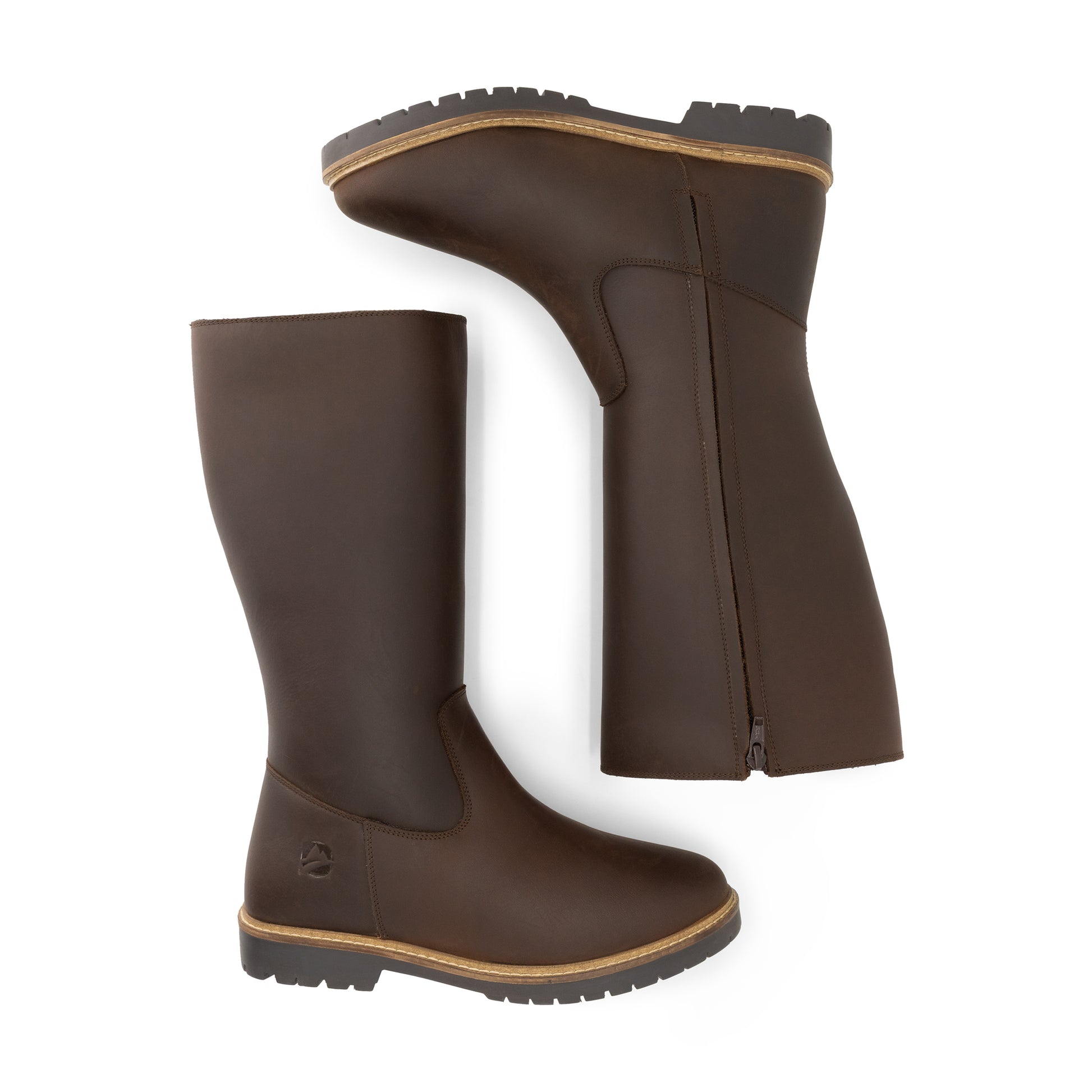 Jarvik Women - Knee-High Boots - Wool-Lined - Dark Brown UPD