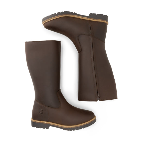 Jarvik Women - Knee-High Boots - Wool-Lined - Dark Brown UPD