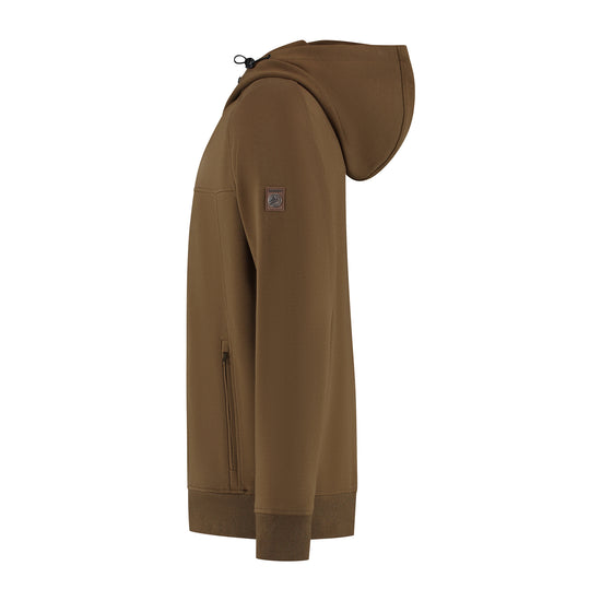 Steffen Men - Hooded Cardigan - Sweat - Brown L