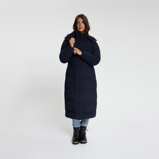 Unni Women - Puffer Winter Jacket - Corduroy - Navy MV