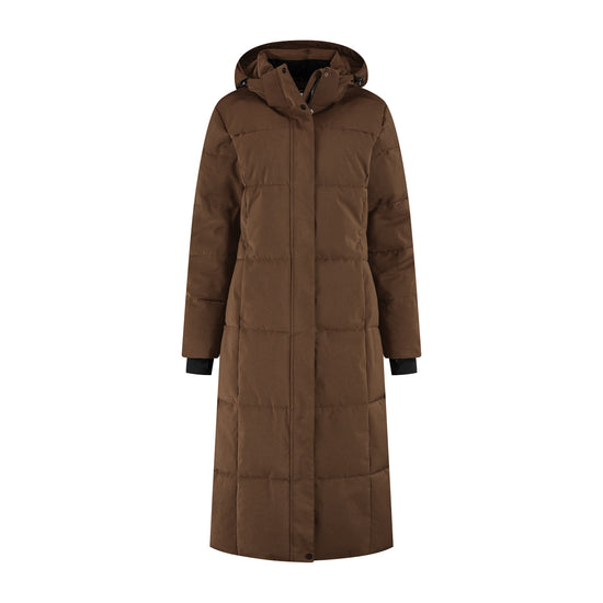Andels Women - Puffer Winter Jacket - Waterproof - Dark Brown F
