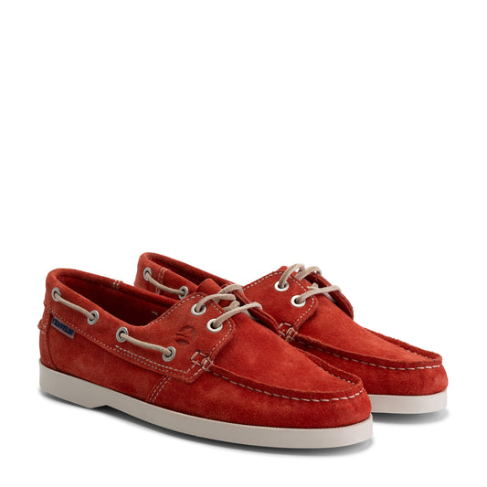 Penzance Women - Boat shoes - Suede - Red FRD