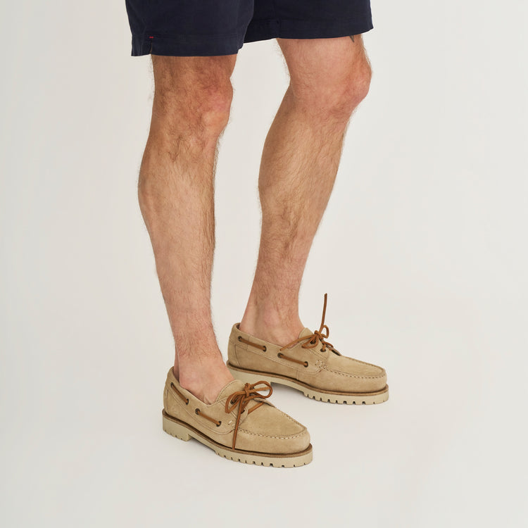 Skjern Men - Boat shoes - Suede - Sand MV