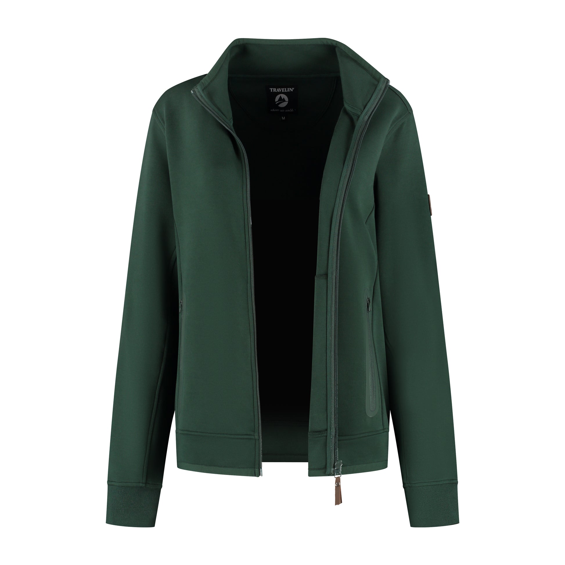 Olia Women - Outdoor Cardigan - Sweat - Dark green CVO