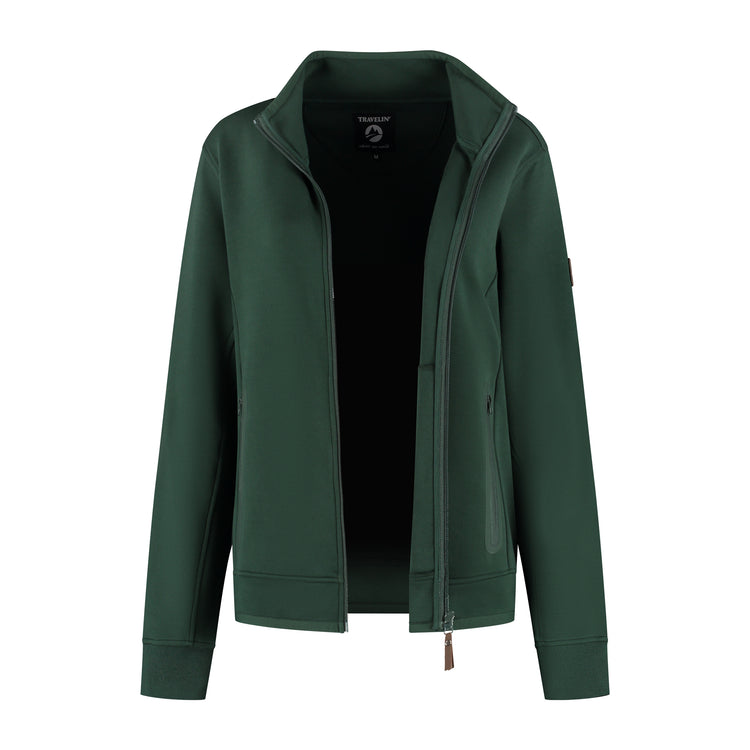 Olia Women - Outdoor Cardigan - Sweat - Dark green CVO