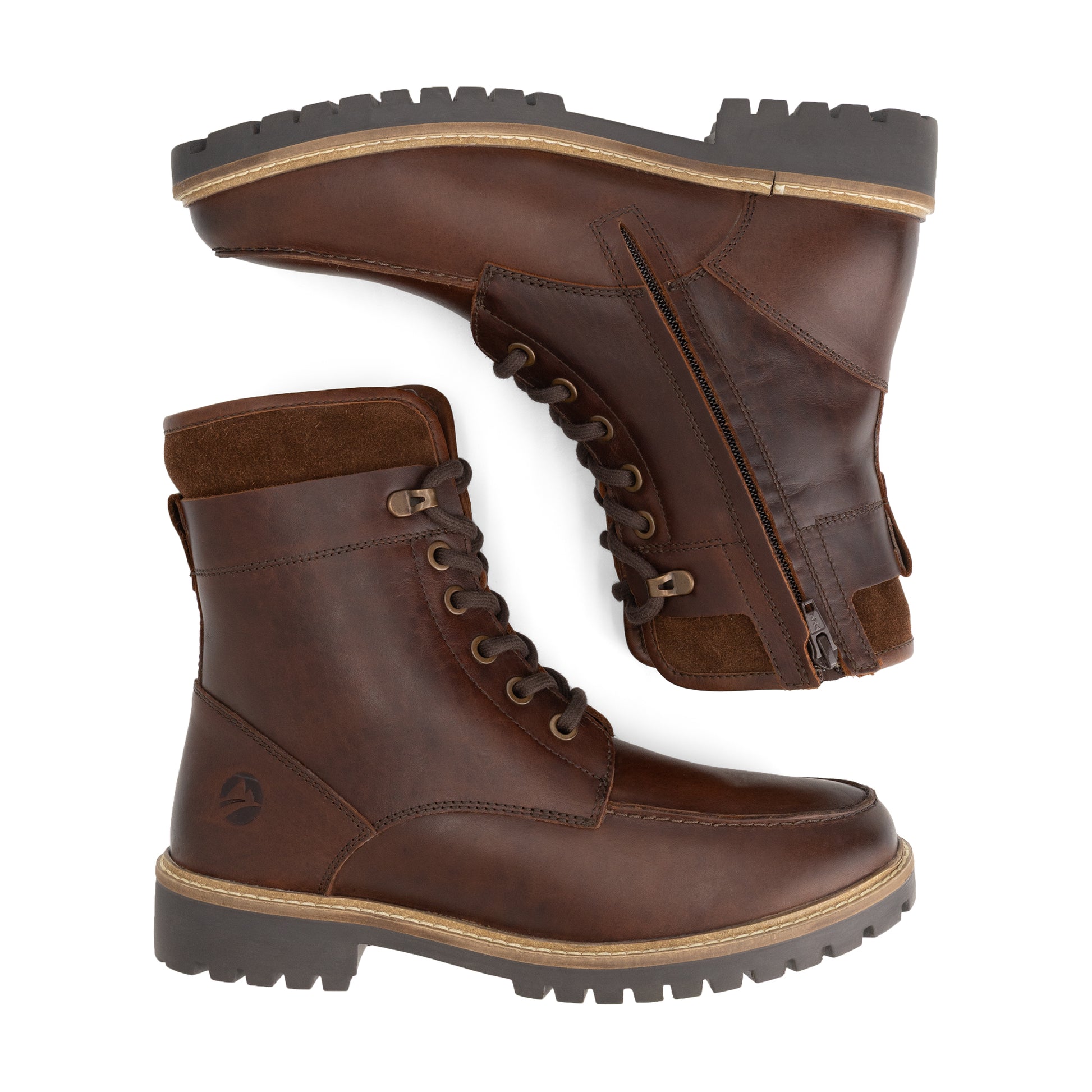 Langstrand Men - Lace-up boots - Wool-lined - Dark brown UPD