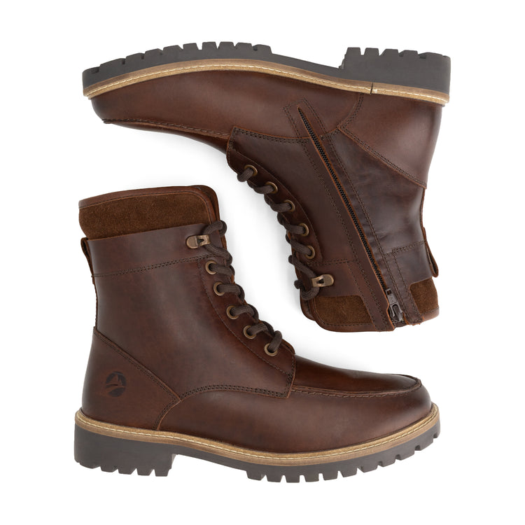 Langstrand Men - Lace-up boots - Wool-lined - Dark brown UPD