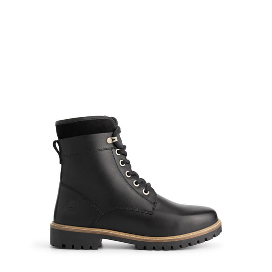 Langdets Men - Lace-up boots - Wool-lined - Black R