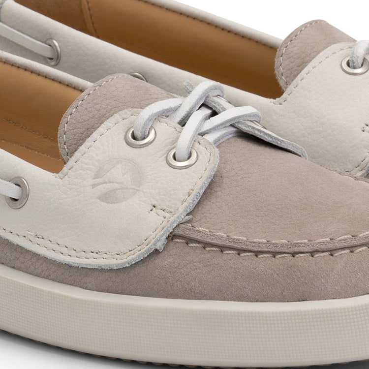 Marazion Women - Boat shoes - Leather - Grey DFW