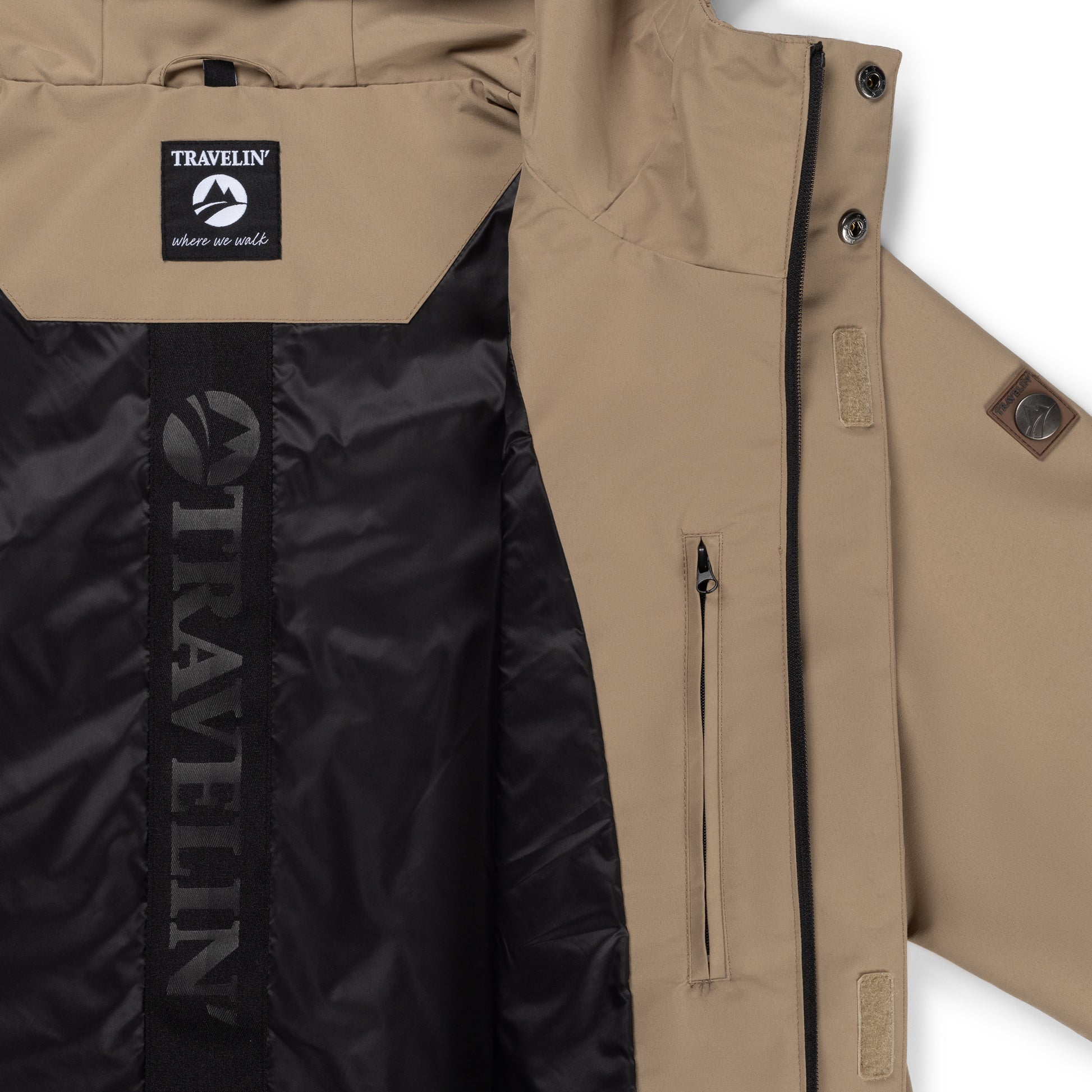 Lefi Men - Hardshell jacket - Waterproof - Light brown DCI