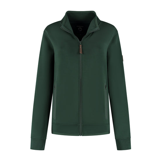 Olia Women - Outdoor Cardigan - Sweat - Dark green F