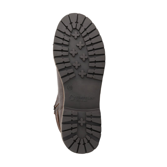 Trustrup Women - Biker boots - Wool-lined - Dark brown UNS