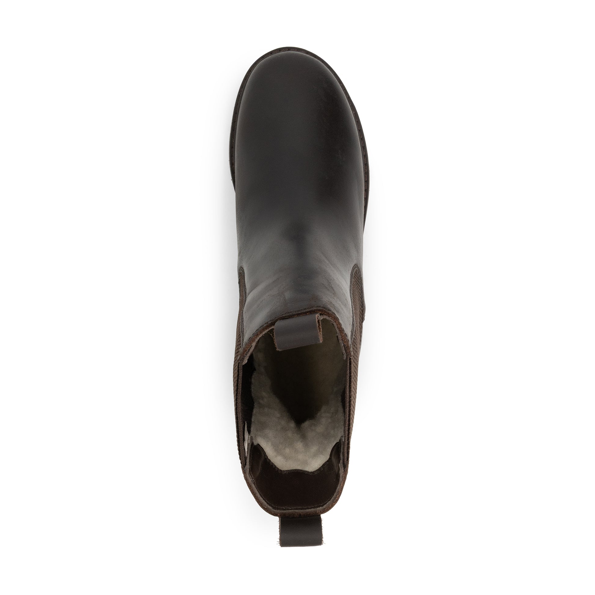 Herning Women - Chelsea boots - Wool-lined - Dark brown UPS