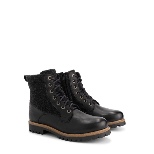 Enningdal Men - Lace-up boots - Wool/Felt - Black FRD