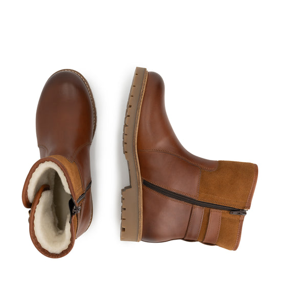 Elva Women - Ankle boots - Wool-lined - Cognac UPD