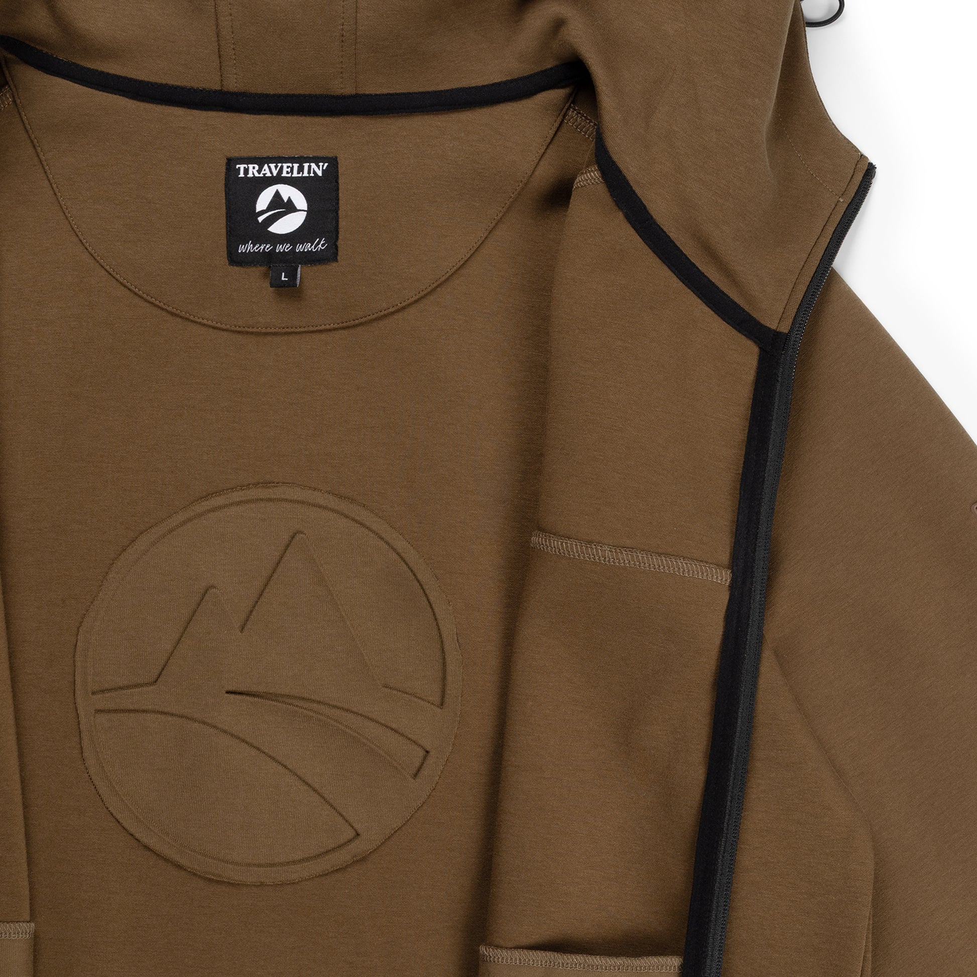 Steffen Men - Hooded Cardigan - Sweat - Brown DCI